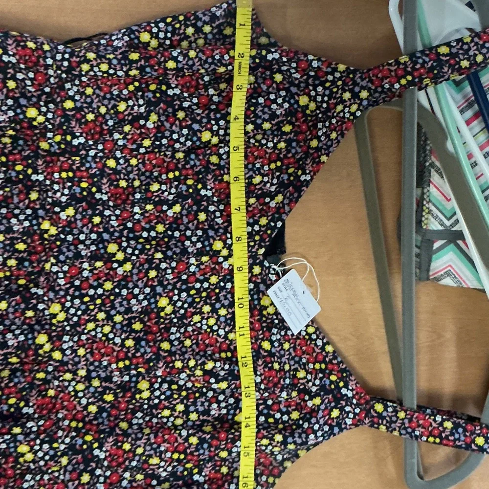 J.Crew Navy Floral Maxi Dress Size 8 Sleeveless Ruffle Hem Summer Vacation
